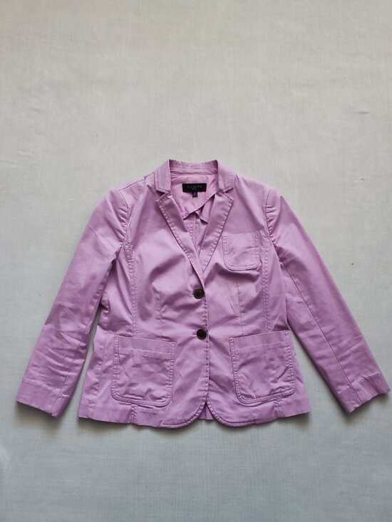 Talbots Jackets & Blazers - Talbots Petites Lilac Pink Cotton Stretch Blazer Jacket Size 2P 2 Petite